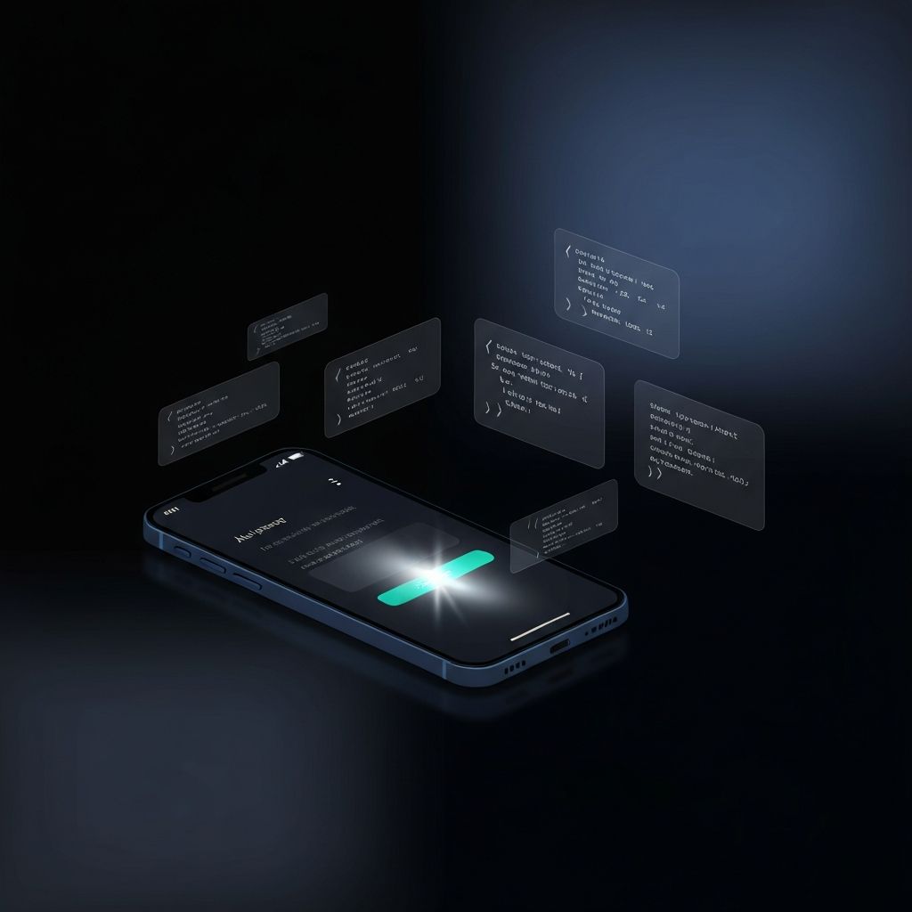 Mobile app development illustration